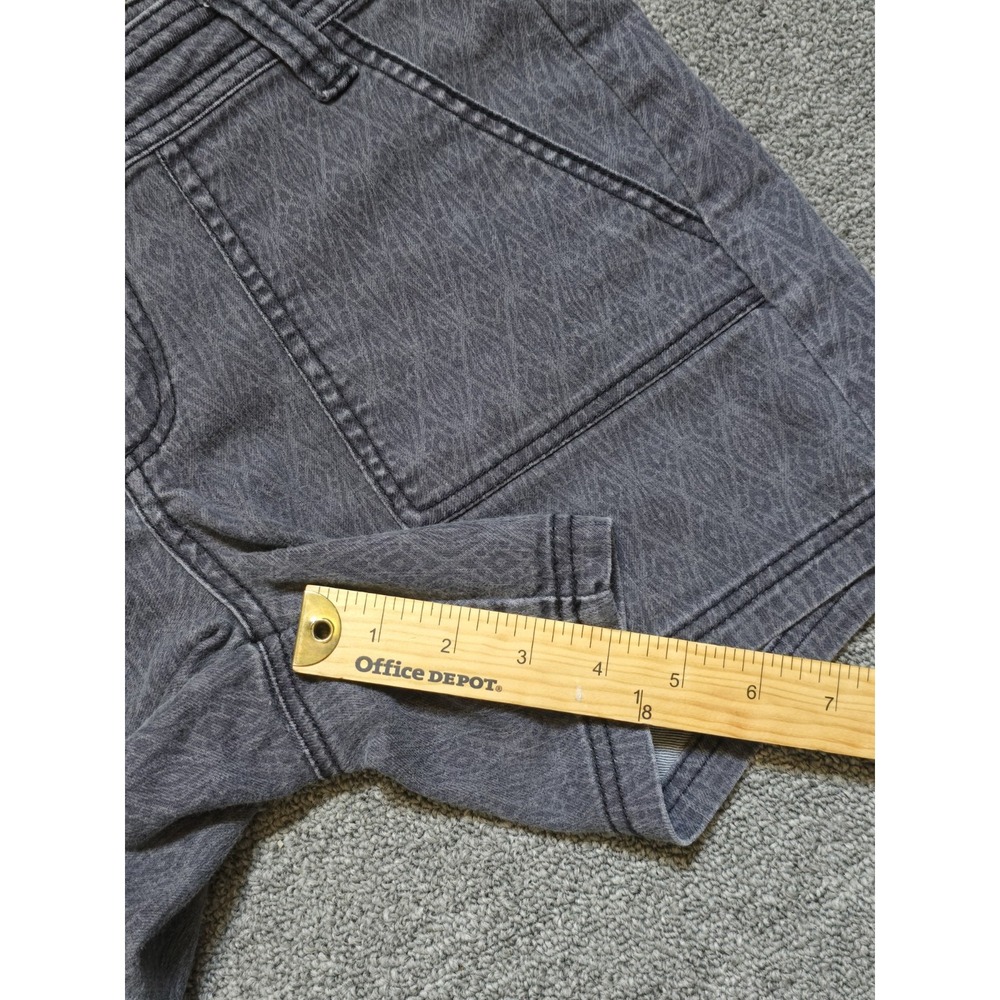Prana Denim Shorts Womens SIZE 4 Tess Gray Diamond Lightweight Organic Cotton - Picture 6 of 10
